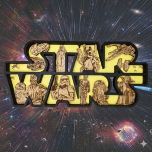 23.5" x 11" - Multi Layered Star Wars Sign